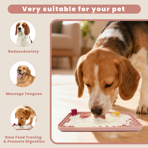 Custom Rectangular Multi Texture Silicone Dog Lick <b>Mat</b> Slow Feeder 4 Section Licking Pad Pet - Product Image 4