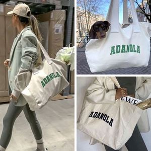 Custom Letter Print East Bridge Casual <b>Canvas</b> Large Crossbody Shopping Bag with Shoulder Strap Brand Promotional <b>Box</b> Packaging - Product Image 4
