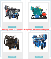 Moteur diesel marin 4105, 4 cylindres, 4 temps, refroidi par eau, 55 kW, 75 CV, démarrage électrique, faible consommation de carburant, 2000~3000 tr/min, R4105ZC