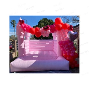Château <span class=keywords><strong>gonflable</strong></span> commercial arc-en-ciel pastel pour location événementielle, avec piscine à balles, toboggan aquatique et structure <span class=keywords><strong>gonflable</strong></span> pour mariage en PVC - Product Image 4