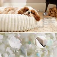 Nouveau lit pour chien PAIPET en forme de donut, luxueux et confortable, lavable, tapis pour chat, coussin chaud pour animaux de compagnie