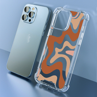 Casing Ponsel Keras Motif Ripple Mewah untuk iPhone 15 Pro Max Gaya Bisnis Anti Benturan dengan Material TPU PC 17 AIR 18
