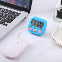 Minuteries de cuisine numériques en gros, minuteur magnétique bleu compact pour la salle de classe, alarme pour la cuisson, l'école, les étudiants et les enseignants