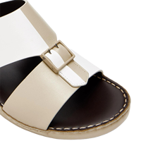 Sandales décontractées arabes pour hommes SHIKOL en gros, grandes tailles, avec pièces métalliques personnalisées, en cuir de veau véritable de qualité supérieure, pour l'extérieur, collection boutique