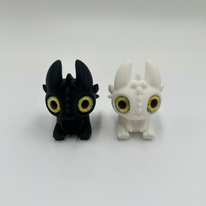 Modèle de fureur nocturne phosphorescente Figurine de dragon en plastique imprimée en 3D mignon <span class=keywords><strong>Animal</strong></span> édenté à collectionner pour Halloween Noël - Product Image 1