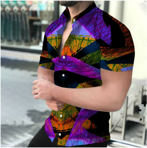 Nouvelle Arrivée <span class=keywords><strong>Chemise</strong></span> Décontractée <span class=keywords><strong>Homme</strong></span> Personnalisée à Manches Courtes Tissu Imprimé Numérique Anti-Plis Respirant ODM - Product Image 6