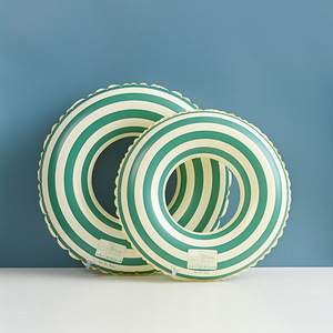 TANYOZHE Flotador Inflable para Niños, Color Verde Oliva con Rayas, para Deportes Acuáticos - Product Image 1