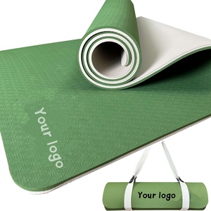 Tapete de Yoga y Pilates de TPE de 8mm/10mm de Grosor con Correa de Transporte Fácil de Ajustar, Antideslizante y Acolchado para Ejercicios en el Gimnasio - Product Image 1