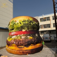 Modèle de hamburger géant gonflable simulé pour la campagne publicitaire des restaurants de restauration rapide, décoration de festival alimentaire
