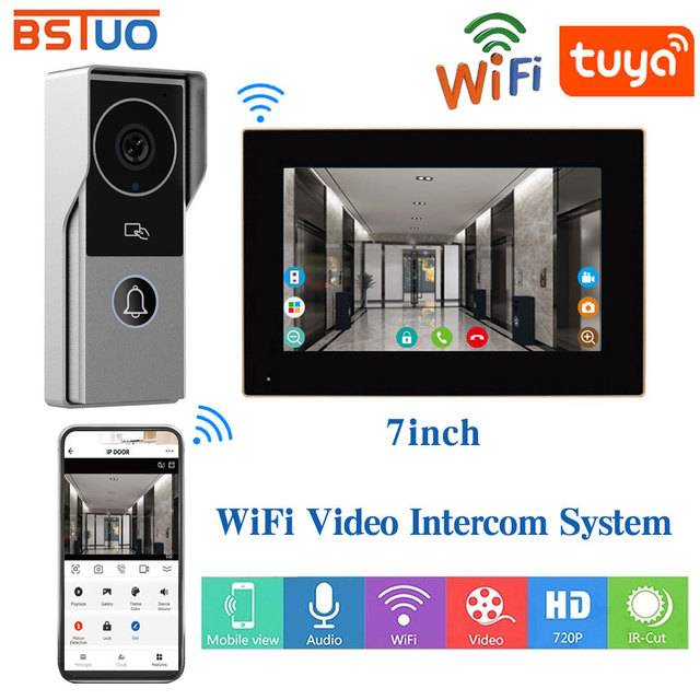 SQ 2026 Security Tuya Smart Home Doorbell Intercom System for Villa Working with POE Switch Door Exit and Gate Dual Control