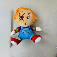 HY Poupée en peluche Chucky effrayante et originale pour enfants, en coton PP, figurine articulée, modèle Chucky, jouet de collection, cadeaux Chucky très demandés, court