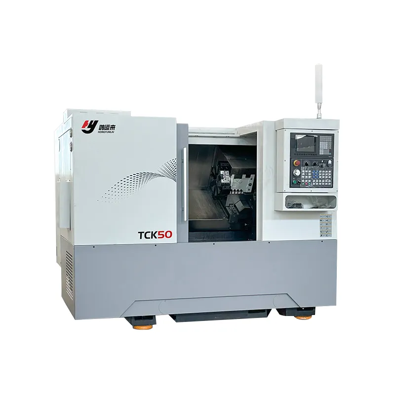 Metal çalışmada kullanılan TCK50 serisi eğik yatak CNC torna