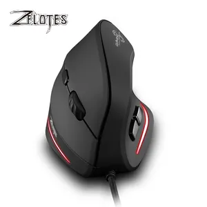 Ratón Vertical con Cable ZELOTES T-20, Ergonómico, Recargable, 3200DPI Opcional, Ratón Portátil para Juegos, para Computadora Portátil y PC - Product Image 1