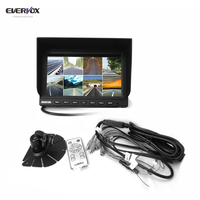 9 pouces à quadruple moniteur de voiture avec 4 vidéo d'entrée pour bus et camion