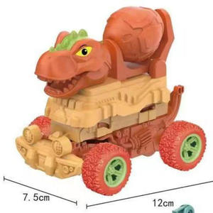 Coche de Juguete Multifuncional con Diseño de Dinosaurio, Carro de Ingeniería Inercial, Juguete con Rotación Acrobática y Deformación con un Solo Botón - Product Image 5