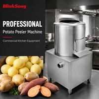 Zware professionele aardappel- en groenteschilmachine van roestvrij staal, automatisch, elektrisch, 220V, voor hotels en restaurants
