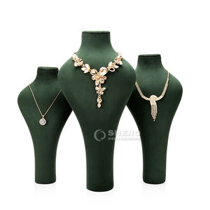 SHERO vente chaude bijoux affichage accessoires haut de gamme populaire gris velours boucle d'oreille anneau collier bijoux support présentoir ensemble - Product Image 2