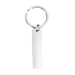 <span class=keywords><strong>Portachiavi</strong></span> portamonete in acciaio inossidabile <span class=keywords><strong>con</strong></span> serigrafia a forma di rettangolo per incisione personalizzata per progetti - Product Image 1