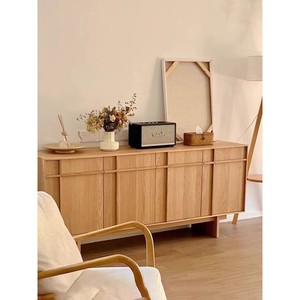 Japanese Style Solid Wood <b>Sideboard</b> 180Cm New Zealand Pine Modern Minimalist Living Room <b>Storage</b> Cabinet - Product Image 2