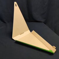 Caja de Embalaje Triangular Ecológica SP3089 para Rebanadas de Pizza, Comida Rápida