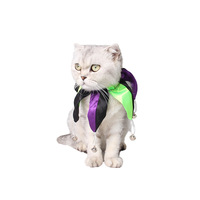 Collier de clown d'Halloween pour chiens et chats, design patchwork festif, style Europe-Amérique, accessoire de costume pour animaux de compagnie toutes saisons