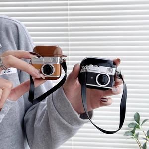 Funda luminosa para auriculares de cámara, para <span class=keywords><strong>airpods</strong></span> <span class=keywords><strong>3</strong></span>/2 Retro, para apple, auriculares inalámbricos, <span class=keywords><strong>Mini</strong></span> funda para cámara - Product Image 1