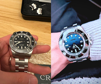 Montre de plongée automatique Cronos pour homme, bracelet en acier inoxydable, résistance à l'eau de 2000 mètres, montres de plongée professionnelles pour hommes L6009M