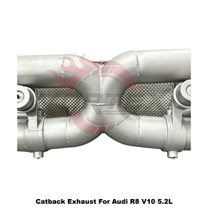 Unité de silencieux arrière en acier inoxydable Vortex Precision avec pare-chaleur pour Audi R8 V10 5.2L 2023 (remplacement) - Product Image 5