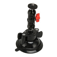 Pince crabe en aluminium + support à ventouse, kit de fixation pour caméra d'action, support de bras magique, support de pare-brise de voiture pour tournage DSLR