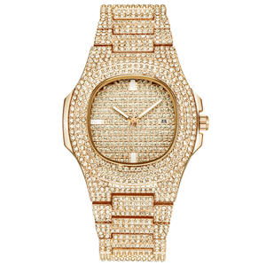Mens <strong>Watches</strong> Luxury Fashion Diamond Date Quartz <strong>Watch</strong> Iced Out <strong>Watch</strong> Homens Relogio De <strong>Diamante</strong> - Product Image 3