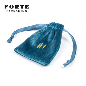 Sac de rangement en velours pour bijoux avec logo estampé, pochette à bijoux en velours - Product Image 2