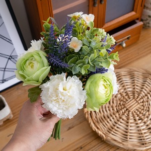 Bouquet de fleurs artificielles Lu Lian pour décoration de mariage, arrangement portable en tissu tissé plastique, accessoires de photographie extérieure CF01366A - Product Image 2