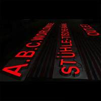 Enseigne lumineuse LED 3D personnalisée en acier inoxydable, étanche, pour publicité de devanture de magasin