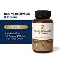 Capsules de Sommeil pour Adultes Natural Relaxation & Dream Capsule, Vegan, Sans Gluten, Soulagent le Stress, Améliorent le Sommeil, Compléments Alimentaires à Base de Plantes