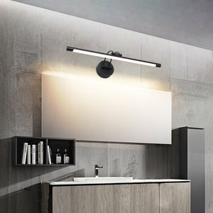 Miroir de maquillage long noir et blanc à haute luminosité pour chambre, salle de bain, avec éclairage/éclairage LED intégré - Product Image 6