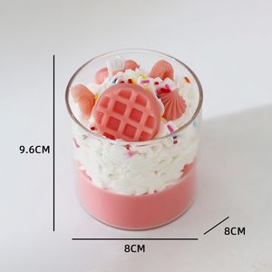 인기 있는 과일 디저트와 아이스크림의 맛을 담은 유리병과 주석 선물 상자가 있는 베스트셀러 향 소이 왁스 양초 - Product Image 5