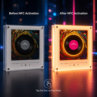 Cadre musical NFC créatif en acrylique, style Bluetooth, plaque de chanson personnalisée, décoration d'intérieur – Meilleures ventes