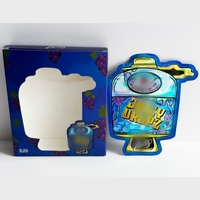 Sachet Mylar Personnalisé en Gros Réutilisable Résistant Anti-odeur 0,125 Ozg, Forme Spéciale Cali Découpée à l'emporte-pièce, pour Comestibles, Type Hamburger, avec Boîte