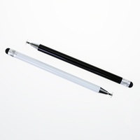 Lápiz Capacitivo de Metal Ligero de Doble Punta con Punta de Silicona Redonda para Tabletas y Teléfonos con Pantalla Táctil