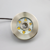 Luces LED Sumergibles para Fuentes de Estanque, Personalizables por el Fabricante, Duraderas, de 12 W, Acero Inoxidable, 12 V CC, 24 V CC, RGB, DMX512, IP68, Resistentes al Agua
