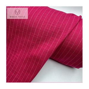 Tissu mélangé Mindun <span class=keywords><strong>Jersey</strong></span> à rayures en <span class=keywords><strong>lin</strong></span> 70/30 rayonne <span class=keywords><strong>au</strong></span> toucher doux - Product Image 1