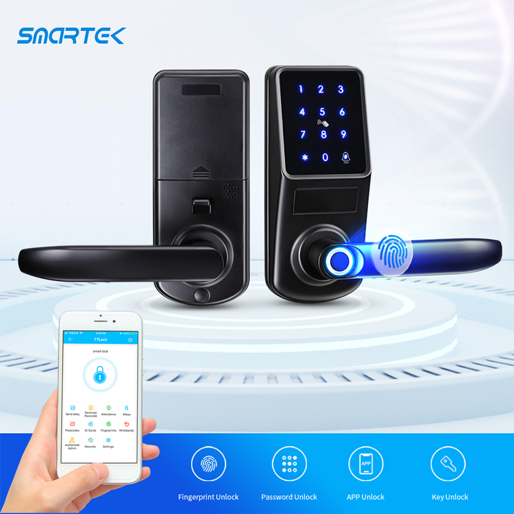 Wireless Outdoor Keypad European Password Card TTLock TUYA WIFI Pro App Smart Fingerprint Door Lock for home