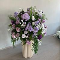 Panneau mural floral 3D moderne en soie artificielle de qualité supérieure, durable, pour douche nuptiale, mariage, fête, scène événementielle F-FC004-VER2