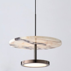 Huangdong Stone Pendant <b>Light</b> Led Adjustable Height For Home Tea Room Guesthouse Restaurant Bar Entryway Study - Product Image 2