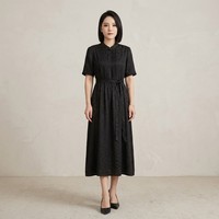 Robes élégantes pour femmes en soie de mûrier 100% pure, délicates, à manches courtes, inspirées du patrimoine culturel immatériel chinois exquis