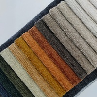 Nouveau design, tissu de canapé en chenille 100 % polyester épaissi, résistant à l'abrasion, couleurs unies personnalisables, 400 GSM pour le textile de maison