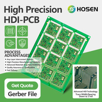 Fabricante de Placas HDI Personalizadas de Bajo Costo, Máscara de Soldadura Verde, Fabricación de PCB, Venta Directa de Fábrica, OEM/ODM Disponible