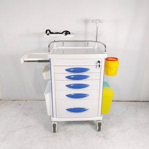 Chariot d'urgence mobile pour hôpital avec tiroirs <span class=keywords><strong>de</strong></span> rangement multi-niveaux et roues silencieuses pour une intervention rapide au chevet du patient - Product Image 2