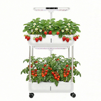 Jardinière hydroponique intelligente d'intérieur Starfarm Home White multi-couches avec couvercle en ABS, lampe LED et système d'irrigation