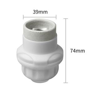 Support de lampe en céramique blanc, ouverture de 25 mm, type suspendu, base épaisse à vis, économie d'énergie - Product Image 2